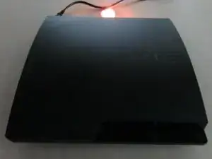 NOTE: The candle is only behind the PS3 for demonstration purposes. DO NOT put open flames next to your console. The video could only be 30 seconds so I already had my system unplugged when I started recording in order to get the video under the time restraint.