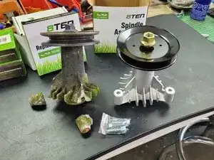 Mower Deck Drive Spindles and Blade Brakes