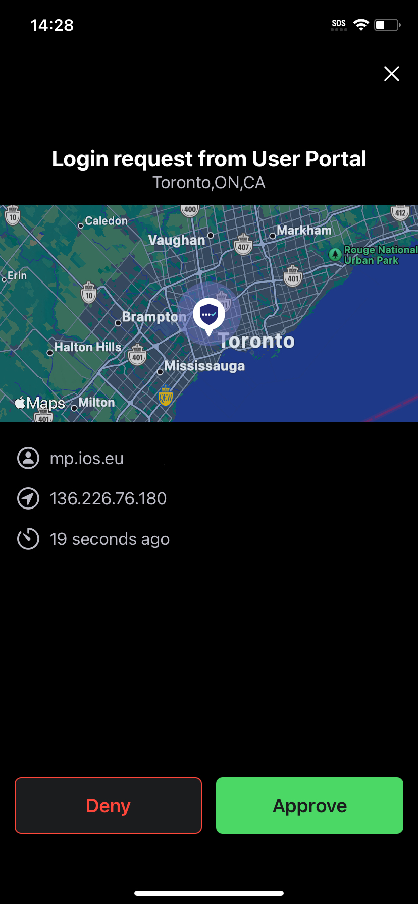 map and details in push notification