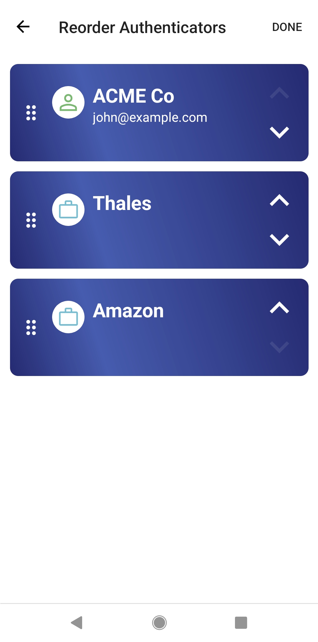 Arrow buttons Arrow buttons