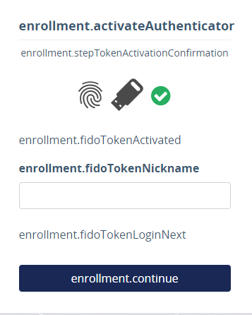 Authenticator nickname key-value pairs