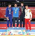 66&nbsp;kg victory ceremony