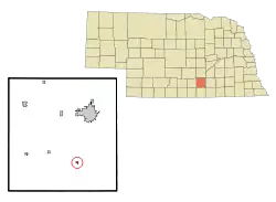 Location of Ayr, Nebraska
