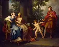 Venus Induces Helen to Fall in Love with Paris (1790), oil on canvas, 102 x 127.5&nbsp;cm., Hermitage Museum, Saint Petersburg