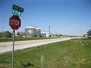 Grain storage buildings on Loop 540