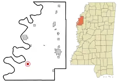 Location of Benoit, Mississippi