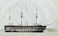 Intrépide&nbsp;(1864) as the school ship Borda