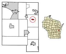 Location of Potter in Calumet County, Wisconsin.