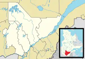 Notre-Dame-des-Anges is located in Central Quebec