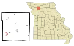 Location of Winston, Missouri