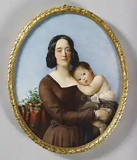 The Duchess of Buccleuch and her daughter Lady Victoria (1847)