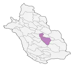 Location of Fasa County in&nbsp;Fars&nbsp;province