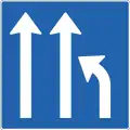 Reduction of available lanes (option 2)