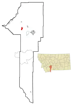 Location of Amsterdam-Churchill, Montana
