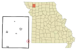 Location of McFall, Missouri