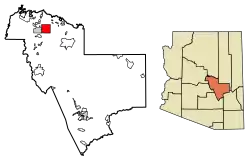 Location of Star Valley in Gila County, Arizona