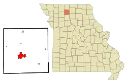 Location of Trenton, Missouri