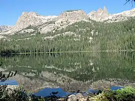 A photo of Sevy Peak from Hell Roaring Lake