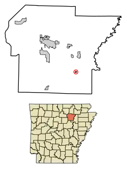 Location of Oil Trough in Independence County, Arkansas.