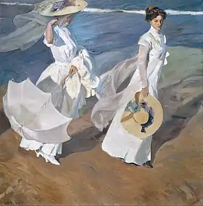 Paseo a orillas del mar, de Joaquín Sorolla, 1909.