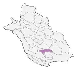 Location of Juyom County in&nbsp;Fars&nbsp;province