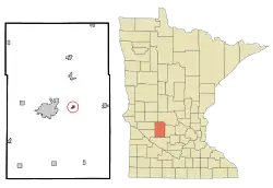 Location of Kandiyohi, Minnesota