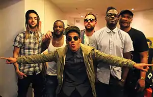 Kid British - Left to right: Dominick, Sean, Simeon (centre), Matt, Adio & Mykey