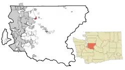 Location of Ames Lake, Washington