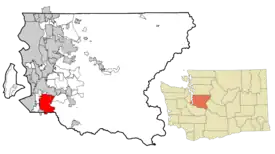 Location of Auburn in King County