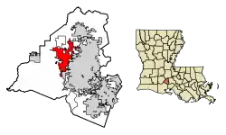 Location in Lafayette Parish, Louisiana