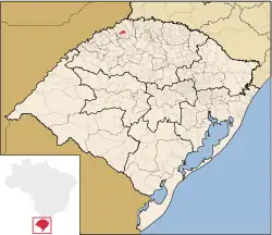 Location of Humaitá in Rio Grande do Sul