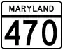 Maryland Route 470 marker
