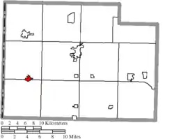 Location of Payne in Paulding County