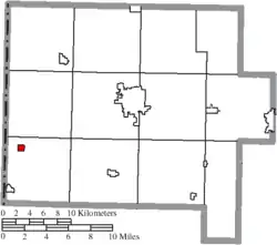 Location of Wren in Van Wert County