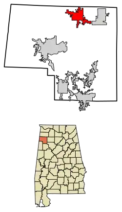 Location in Marion County, Alabama