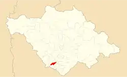 Location of the municipality in Tlaxcala.
