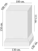 The dimensions of the monument