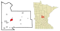 Location of Little Fallswithin Morrison County and state of Minnesota