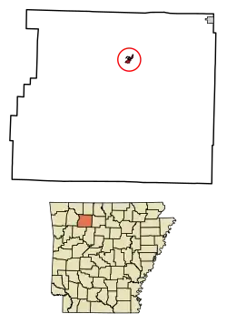 Location of Jasper in Newton County, Arkansas.