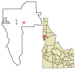 Location of Culdesac in Nez Perce County, Idaho.