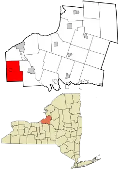 Location in Oswego County and the state of New York.