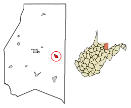 Location of Terra Alta in Preston County, West Virginia.