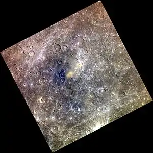 Raphael crater (top) and Haydn crater (bottom) in approximate color