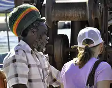 Image 2A Rastafarian man in a rastacap at a port of Jamaica's Black River. (from Culture of Jamaica)