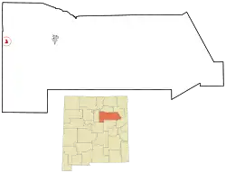 Location of Pecos, New Mexico