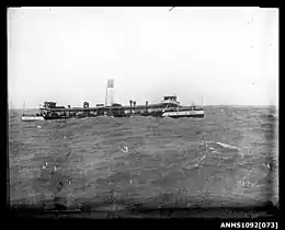 Binngarra crosses the Sydney Heads in a heavy swell