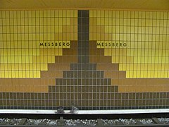 Wall of Meßberg station