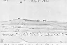 Sketch of a hill in the distance