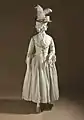 Robe a l'anglaise. Front view of dress in previous image.