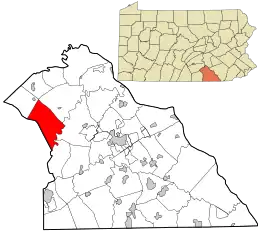 Location in York County and the state of Pennsylvania.